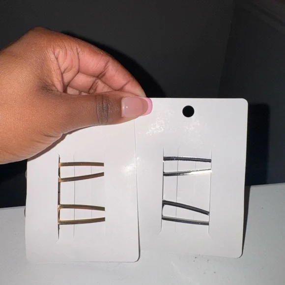 Ella Sparkling Gold and Silver Floral Hair Clips - Picture 4 of 4